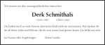 Todesanzeige Derk Schmithals, Herne