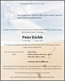 Obituary Peter Bächle, Nürtingen