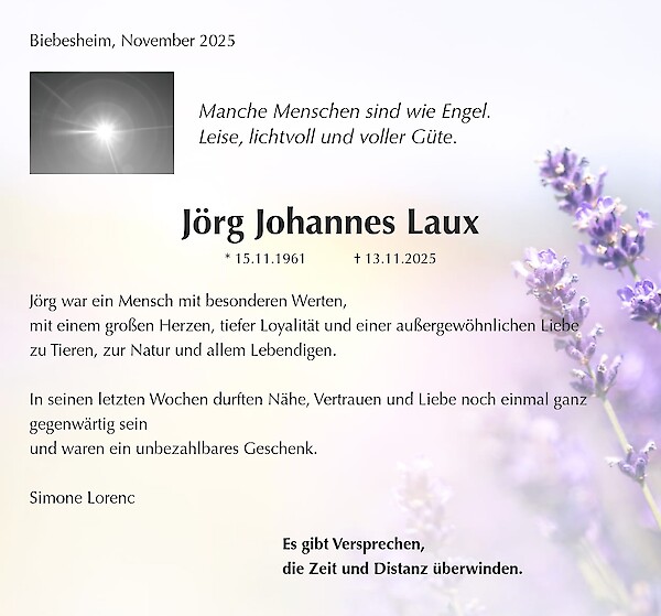 Obituary of Jörg Johannes Laux