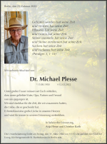 Todesanzeige Dr. Michael Plesse, Berlin