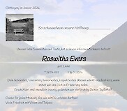 Obituary Roswitha Evers