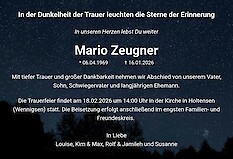 Obituary Mario Zeugner, Hannover