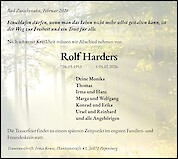 Obituary Rolf Harders