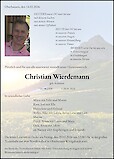 Obituary Christian Wierdemann
