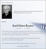 Obituary Karl-Heinz Reuter, Neuss - Reuschenberg
