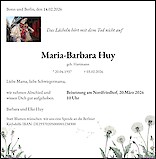Obituary Maria-Barbara Huy