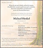 Traueranzeige Michael Henkel, Herzlake