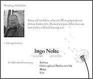 Traueranzeige Ingo Nolte