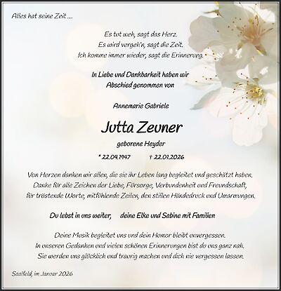 Jutta Zeuner, Saalfeld