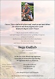 Traueranzeige Inge Gollub