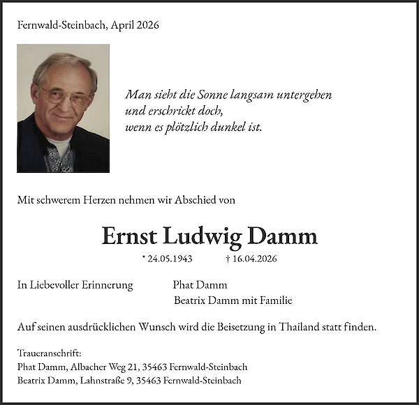 Obituary of Ernst Ludwig Damm