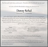 Traueranzeige Denny Seftel, Bad Bramstedt