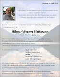 Traueranzeige Hilmar Werner Haftmann, Siegburg
