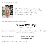 Traueranzeige Thomas Alfred Beyl