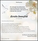 Traueranzeige Kerstin Sonnefeld
