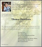 Traueranzeige Thomas Derschum, Ludwigshafen