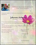 Traueranzeige Johannes Sobotta, Sarstedt
