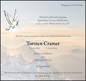 Traueranzeige Torsten Cramer, Schwelm