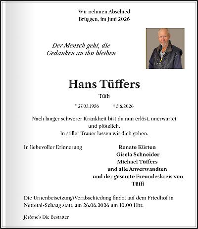 Hans T&uuml;ffers, Br&uuml;ggen
