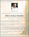 Traueranzeige Dieter Andreas Schneider