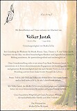 Obituary Volker Jastak