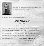 Traueranzeige Petra Neumann, K&ouml;ln