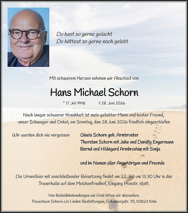 Traueranzeige von Hans Michael Schorn