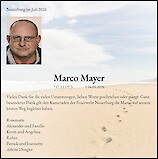 Traueranzeige Marco Mayer, Stuppbach
