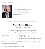 Traueranzeige Marc Sven Oback