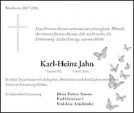 Obituary Karl-Heinz Jahn, Nordhorn