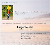 Traueranzeige Holger Ramke, Stuttgart