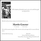 Traueranzeige Martin Gassner, Warendorf