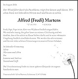 Traueranzeige Alfred (Fredi) Martens