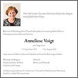 Obituary Anneliese Voigt