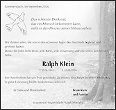 Traueranzeige Ralph Klein