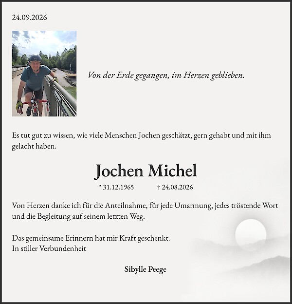 Danksagung von Jochen Michel