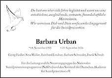 Traueranzeige Barbara Urban
