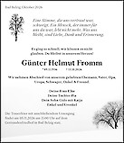 Traueranzeige G&uuml;nter Helmut Fromm