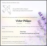 Traueranzeige Victor Philippe