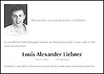 Todesanzeige Louis Alexander Liebner, Berlin