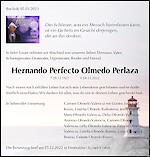 Todesanzeige Hernando Perfecto Olmedo Perlaza, Bocholt
